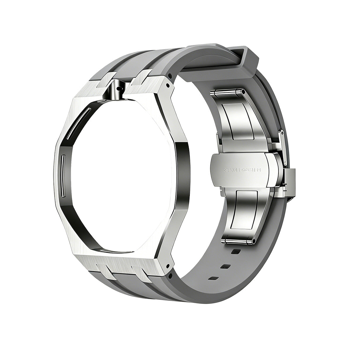[Elara]OAK POP GRAY STEEL SILICONE STRAP