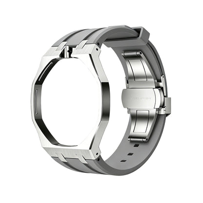 [Elara]OAK POP GRAY STEEL SILICONE STRAP