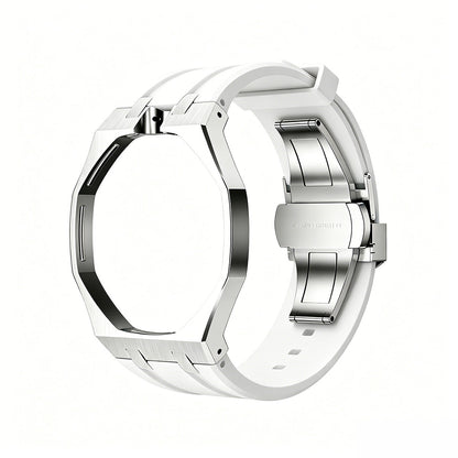[Elara]EICHE POP WEISS STAHL SILIKONARMBAND