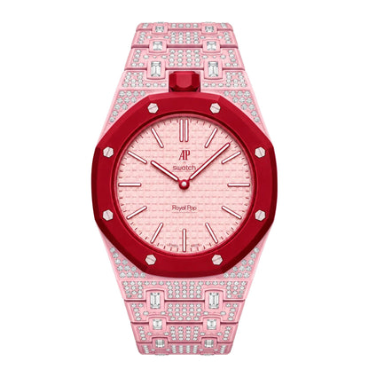 [Elara]Royal Oak Pop Exclusive Bioceramic Case & Bioceramic Strap Full Diamond