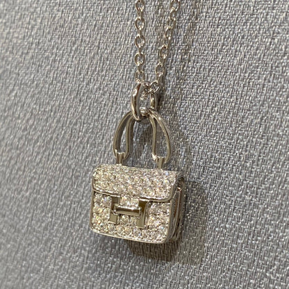[Elara]CONSTANCE PEDANT DIAMOND NECKLACE