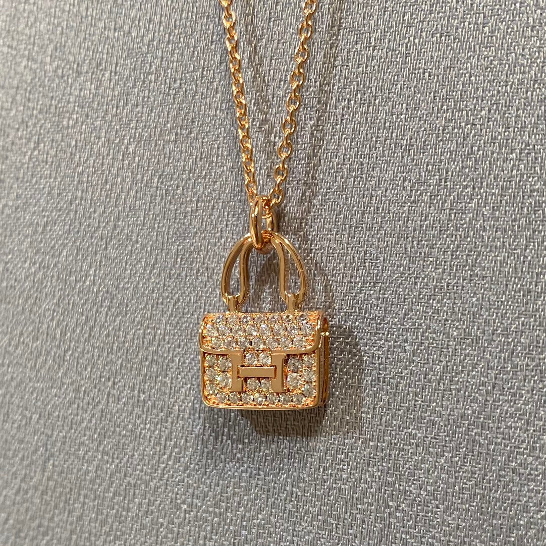 [Elara]CONSTANCE PEDANT DIAMOND NECKLACE