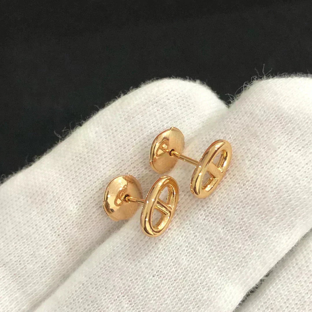 [Elara]CHAINE SMALL EARRINGS GOLD AND SILVER