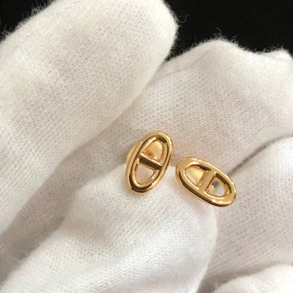 [Elara]CHAINE SMALL EARRINGS GOLD AND SILVER