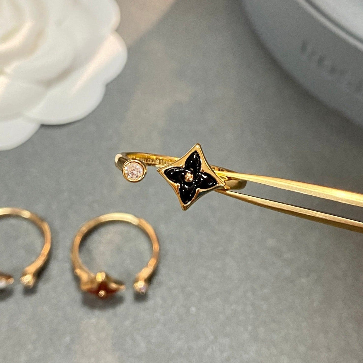 [Elara]STAR 1 DIAMOND OPEN RING