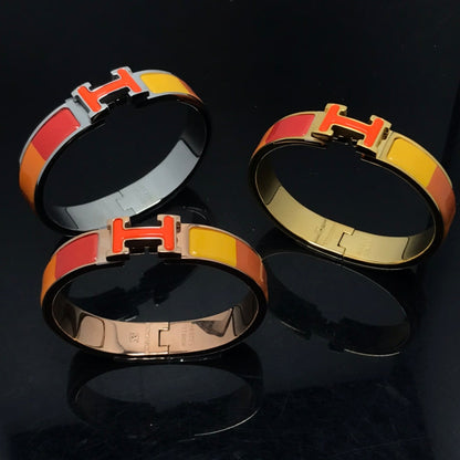 [Elara]H BRACELET ORANGE RAINBOW CERAMIC