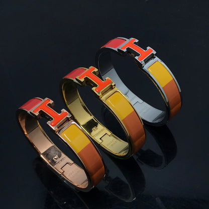 [Elara]H BRACELET ORANGE RAINBOW CERAMIC