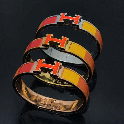 [Elara]H BRACELET ORANGE RAINBOW CERAMIC