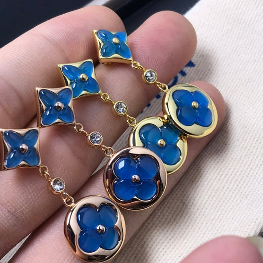 [Elara]スターアンドサンアゲートダイヤモンドピアス