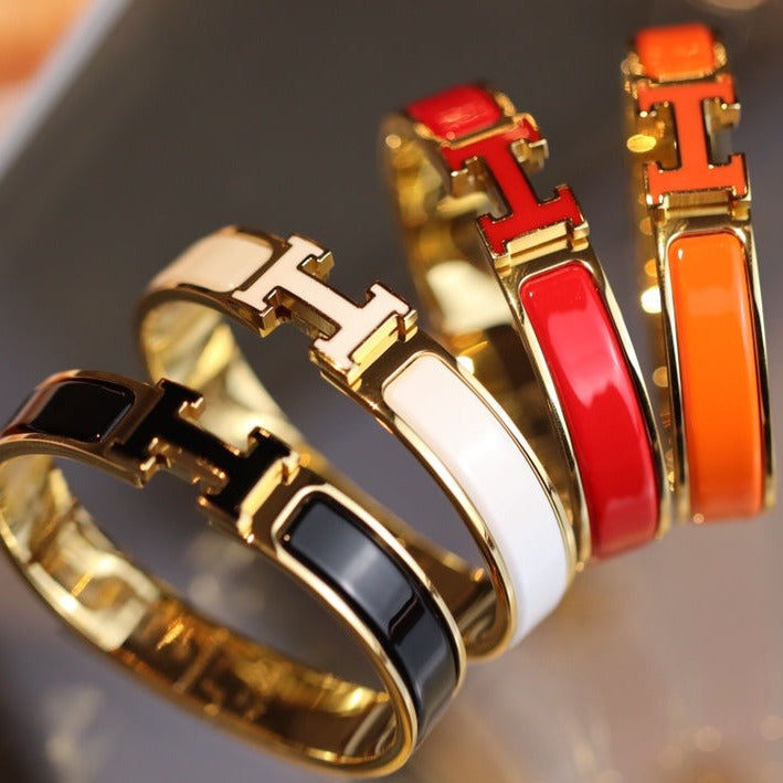[Elara]H BRACELET 12MM GOLD