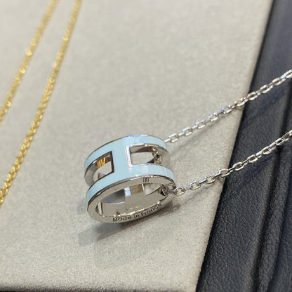 [Elara]POP H LIGHT BLUE NECKLACE