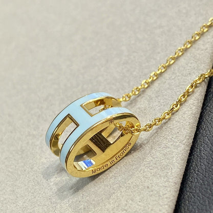 [Elara]POP H LIGHT BLUE NECKLACE