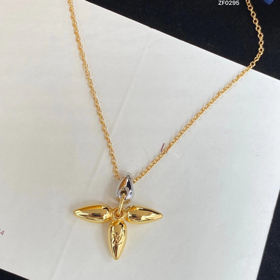 [Elara]LOUISETTE PEDANT GOLD NECKLACE