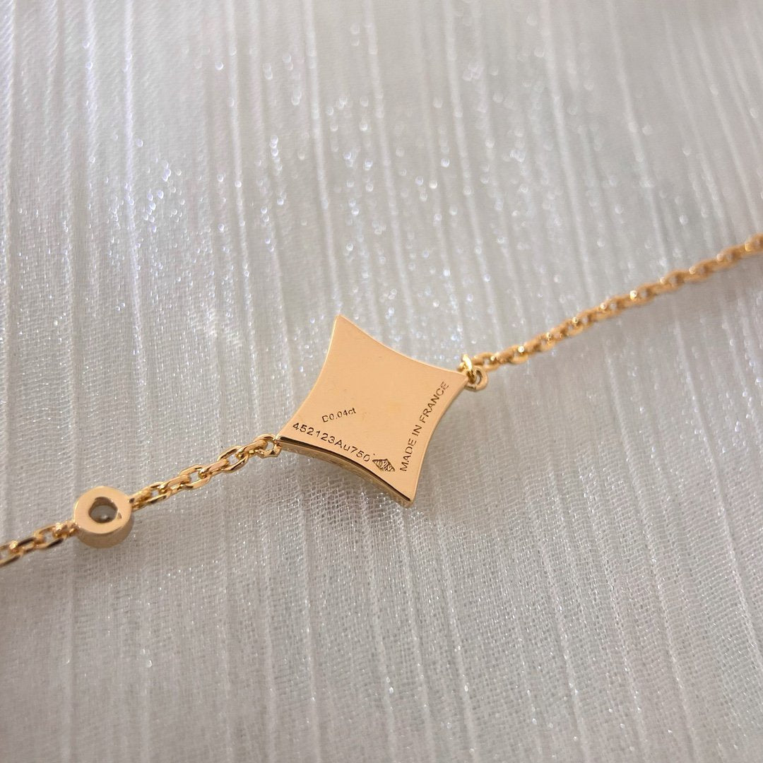 [Elara]COLOR STAR CARNELIAN ROSE GOLD DIAMOND BRACELET
