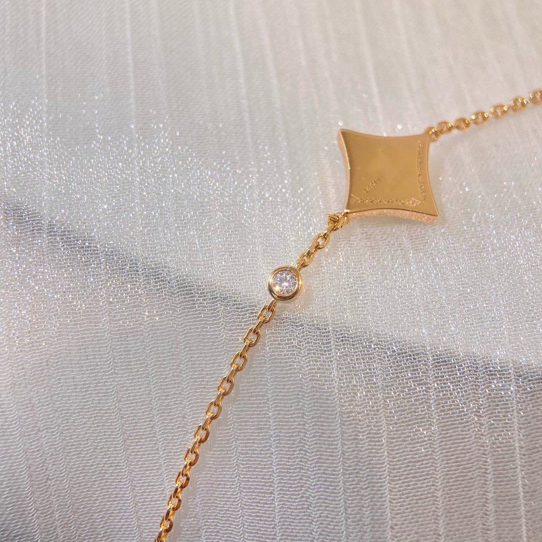 [Elara]COLOR STAR CARNELIAN ROSE GOLD DIAMOND BRACELET