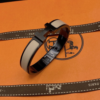 [Elara]H BRACELET 12MM BLACK BEIGE CERAMIC