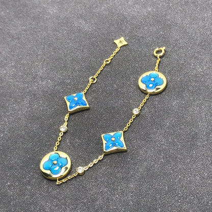 [Elara]STAR AND SUN TURQUOISE 4 MOTIFS 3 DIAMONDS