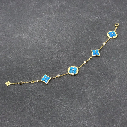 [Elara]STAR AND SUN TURQUOISE 4 MOTIFS 3 DIAMONDS
