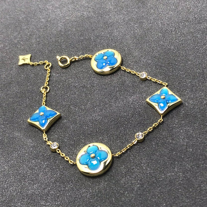 [Elara]STAR AND SUN TURQUOISE 4 MOTIFS 3 DIAMONDS