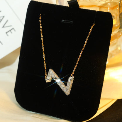 [Elara]VOLT SILVER DIAMANT ANHÄNGERKETTE