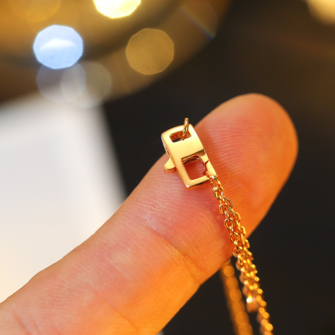[Elara]STAR AND SUN DIAMOND ROSE GOLD NECKLACE