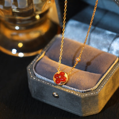 [Elara]SUN PEDANT ROSE GOLD 1 DIAMOND NECKLACE