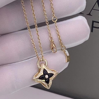 [Elara]STAR PEDANT ROSE GOLD DIAMOND NECKLACE