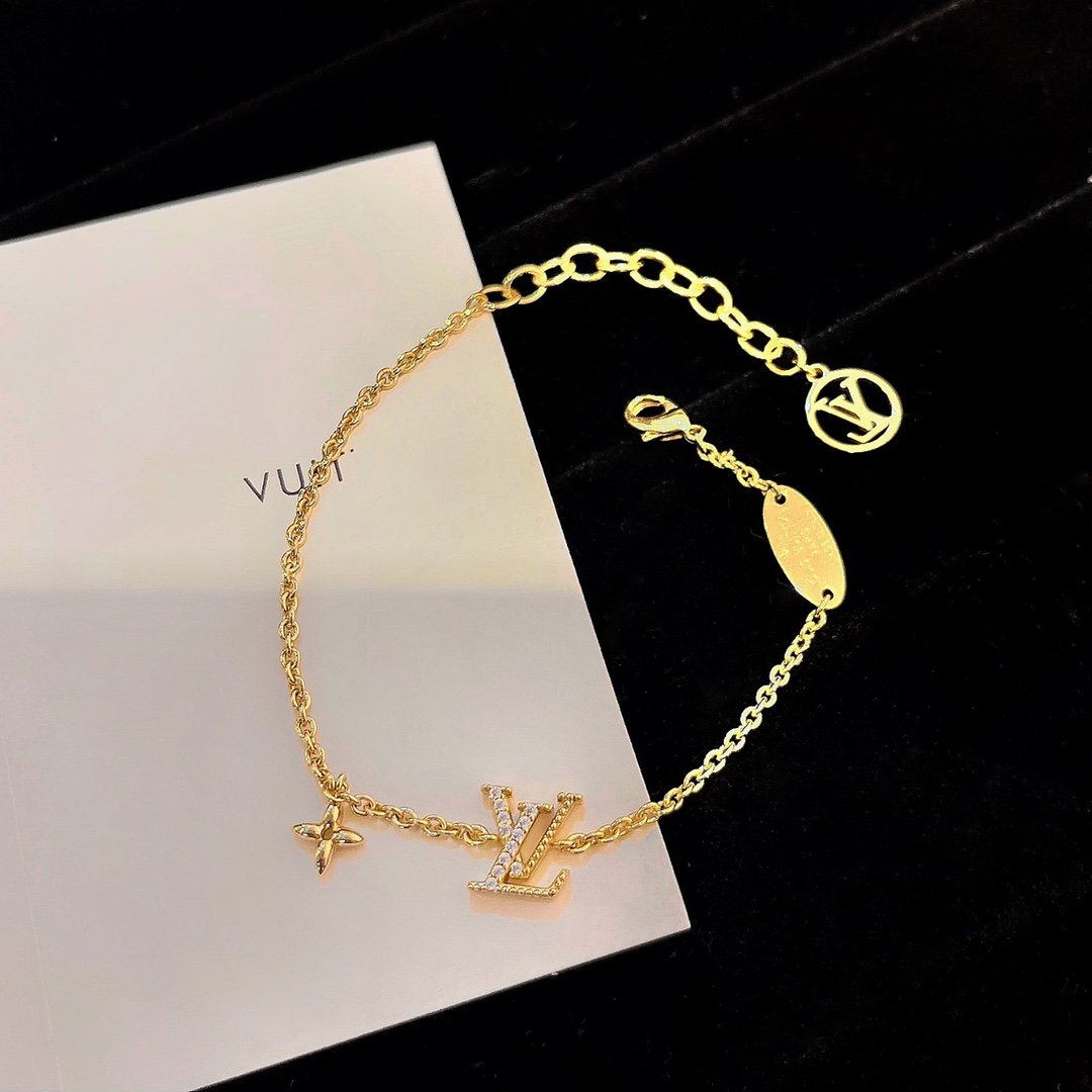 [Elara]LOGO STAR MOTIF GOLD BRACELET