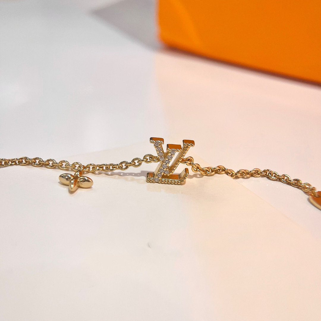 [Elara]LOGO STAR MOTIF GOLD BRACELET