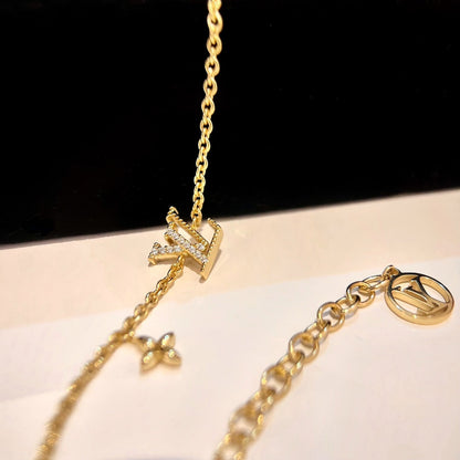 [Elara]LOGO STAR MOTIF GOLD BRACELET