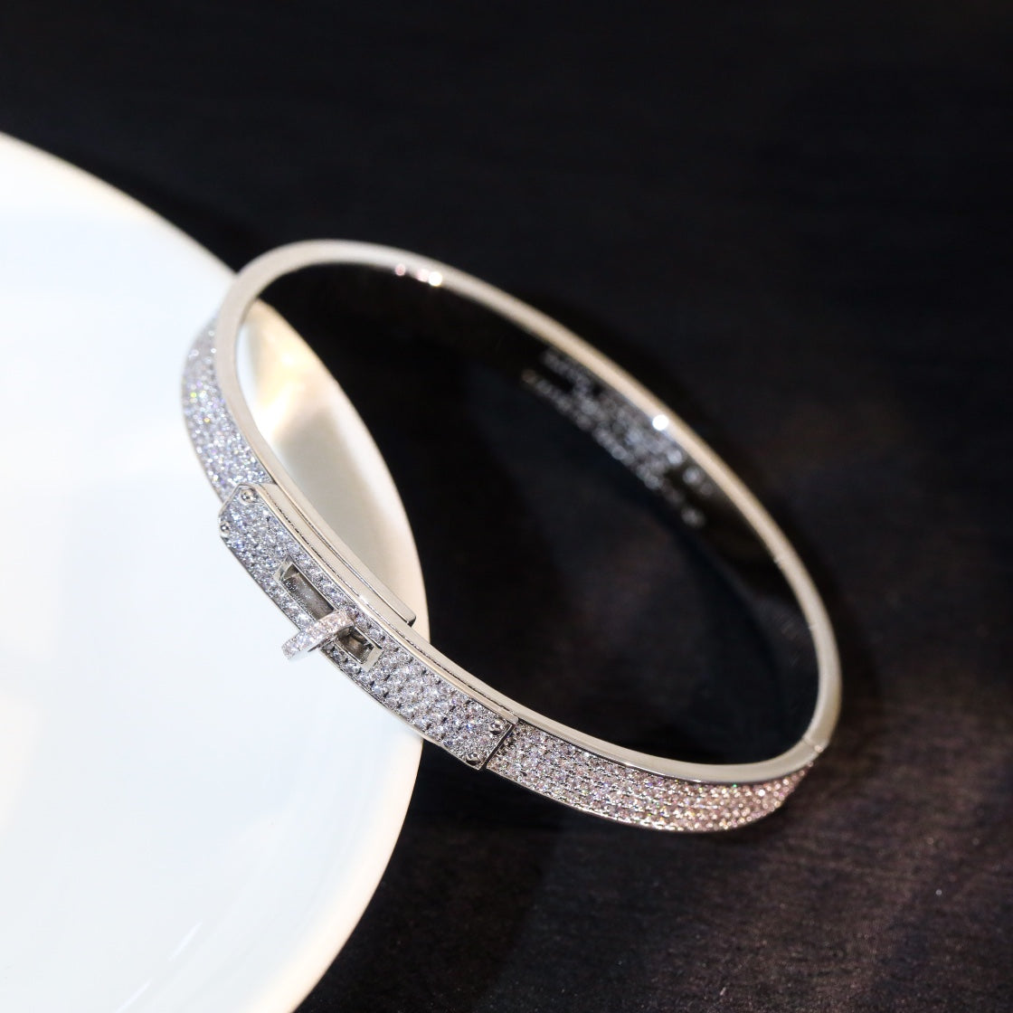 [Elara]KELLY BRACELET DIAMOND PAVED
