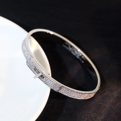 [Elara]KELLY BRACELET DIAMOND PAVED
