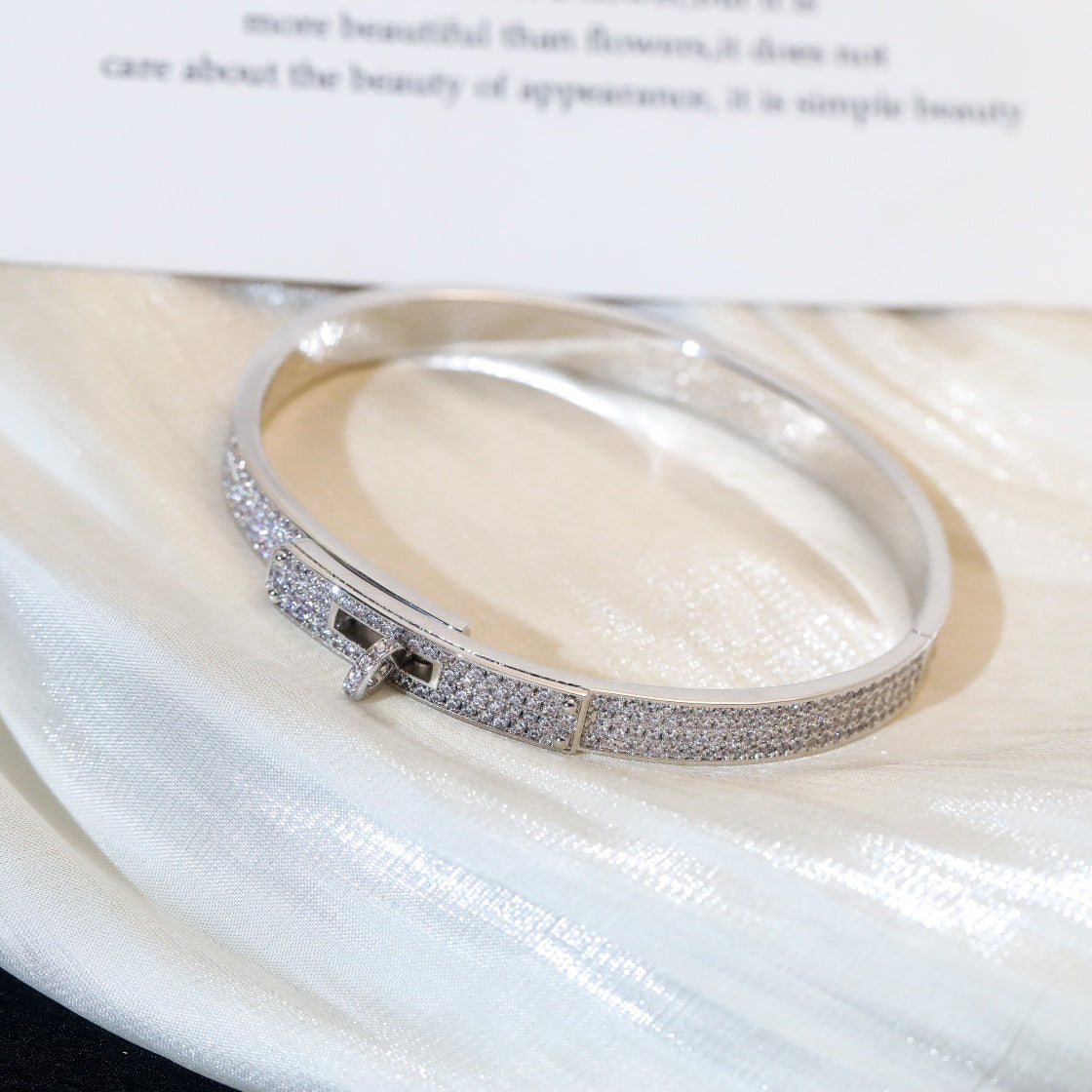 [Elara]KELLY BRACELET DIAMOND PAVED