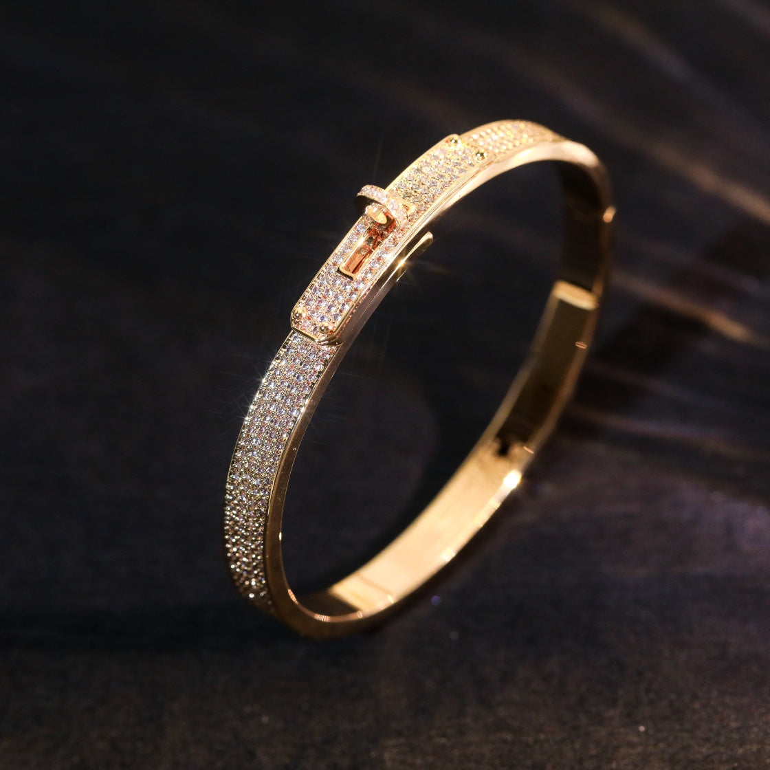 [Elara]KELLY BRACELET DIAMOND PAVED