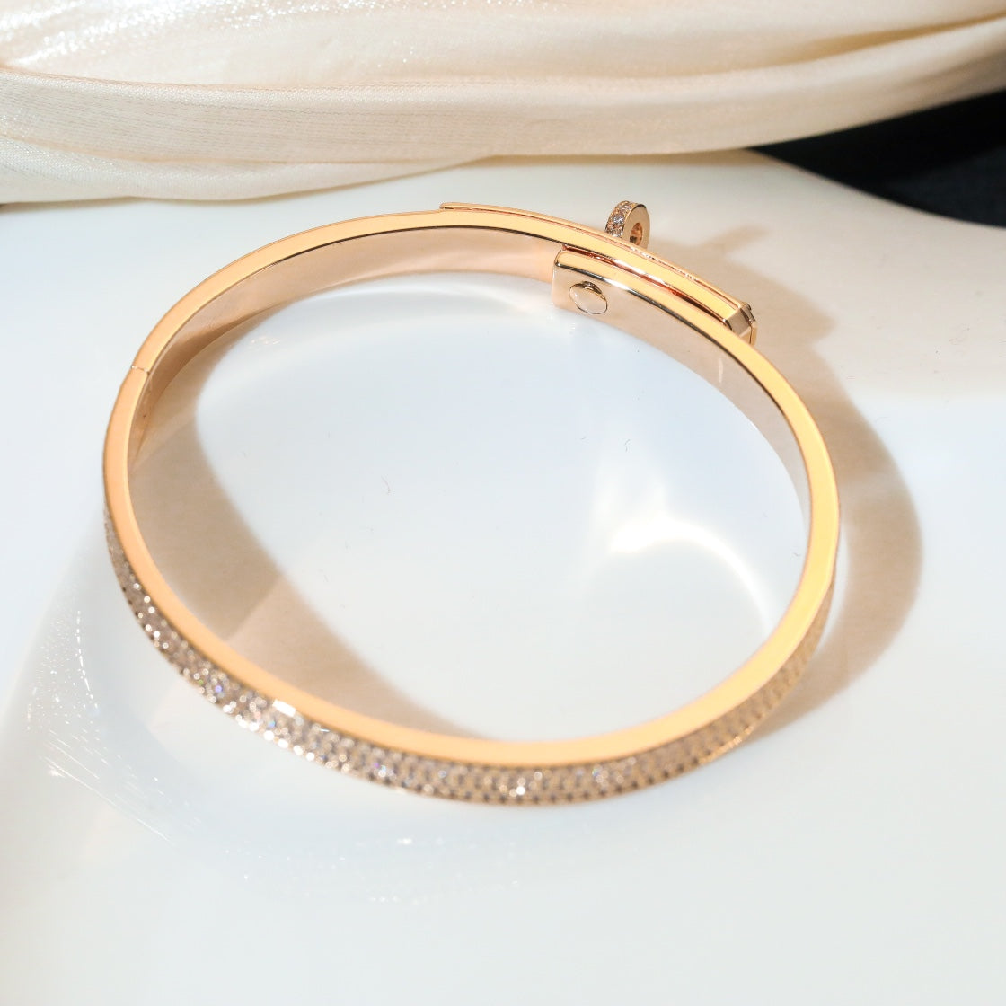 [Elara]KELLY BRACELET DIAMOND PAVED