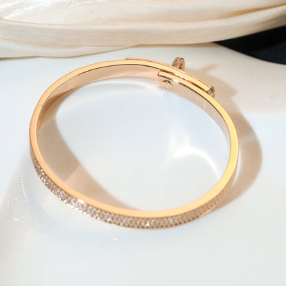 [Elara]KELLY BRACELET DIAMOND PAVED