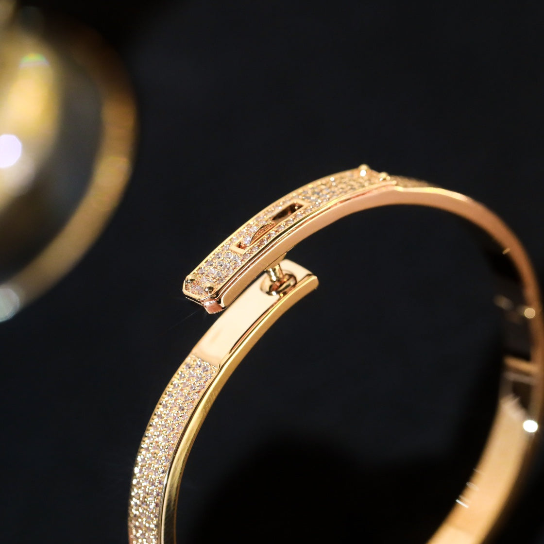 [Elara]KELLY BRACELET DIAMOND PAVED