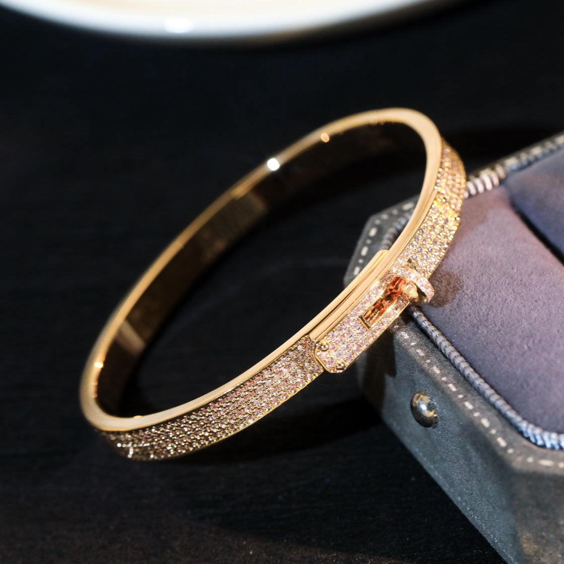 [Elara]KELLY BRACELET DIAMOND PAVED