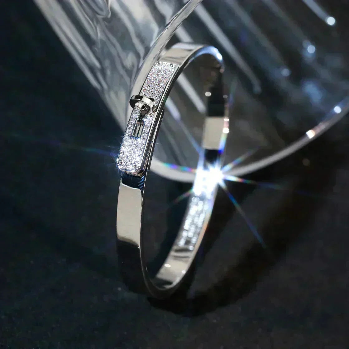 [Elara]KELLY SILVER DIAMOND BRACELET