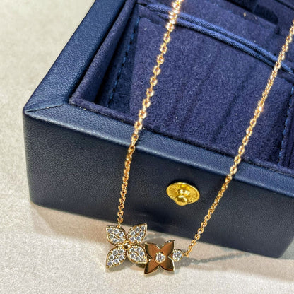 [Elara]STAR BLOSSOM HALSKETTE ROSÉGOLD DIAMANTEN