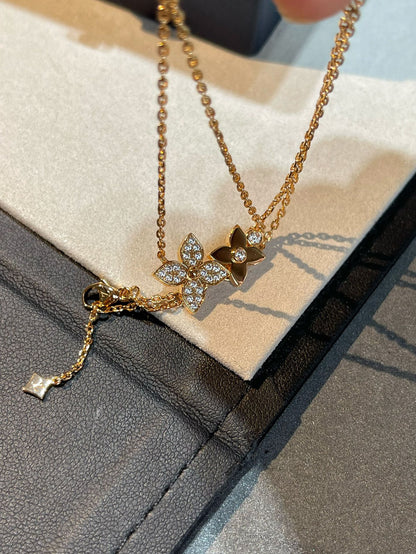 [Elara]STAR BLOSSOM HALSKETTE ROSÉGOLD DIAMANTEN