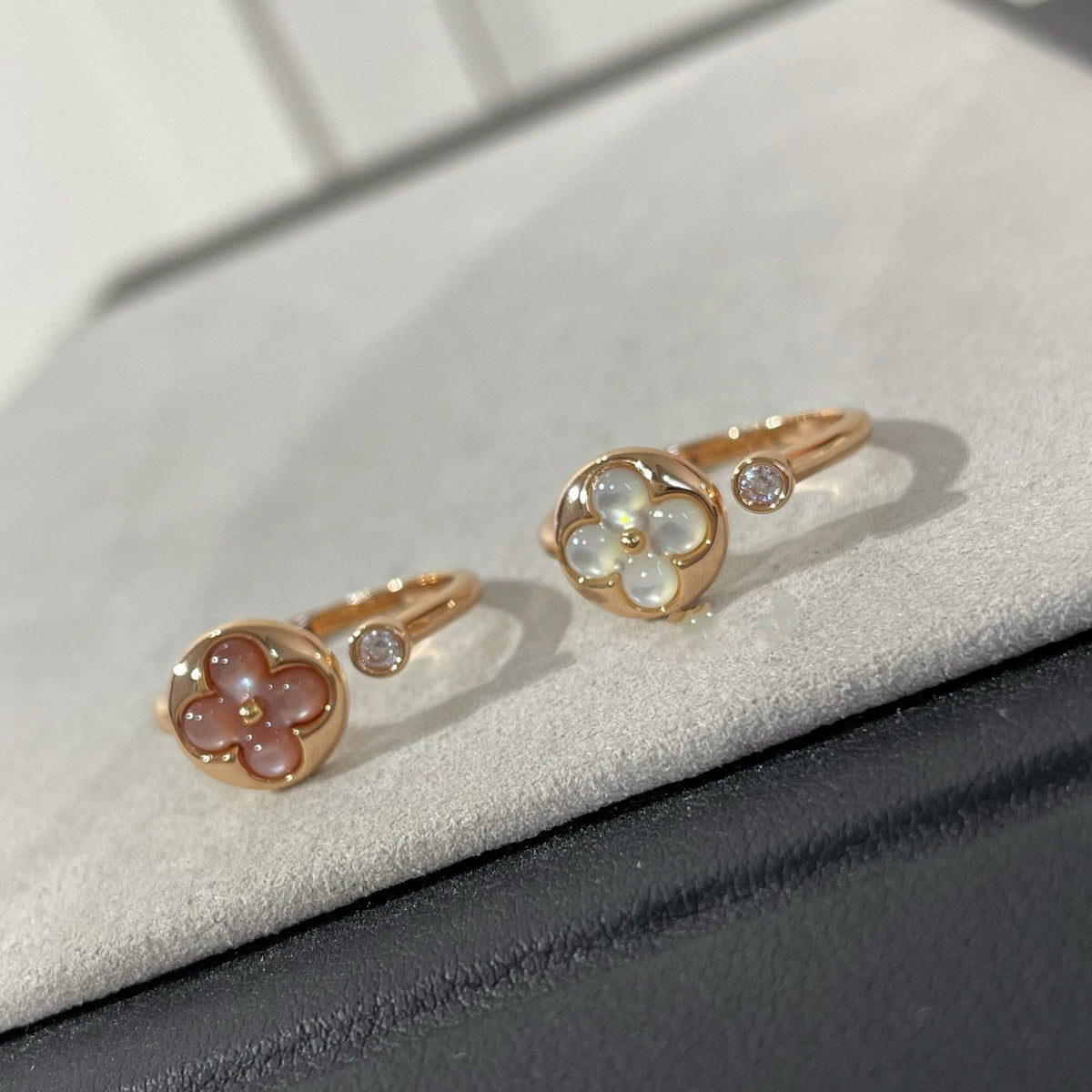 [Elara]SUN 1 DIAMOND PINK MOP RING