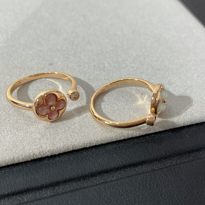 [Elara]SUN 1 DIAMOND PINK MOP RING