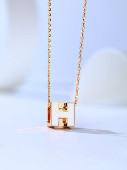 [Elara]H CAGE ROSE GOLD NECKLACE