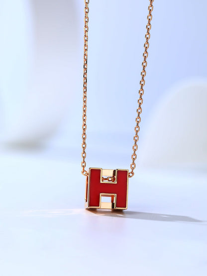 [Elara]H CAGE ROSE GOLD NECKLACE