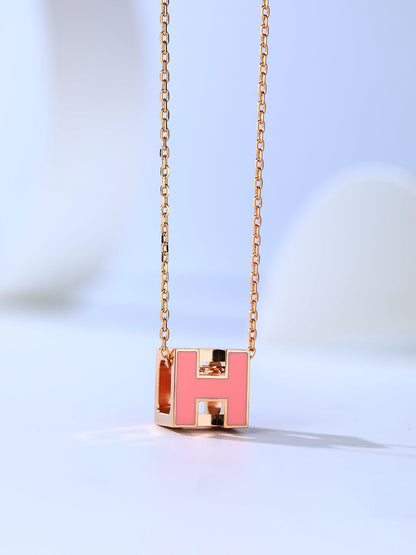[Elara]H CAGE ROSE GOLD NECKLACE