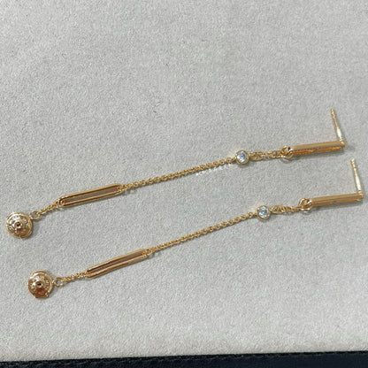 [Elara]CHAINE CHAOS DIAMOND DROP EARRINGS