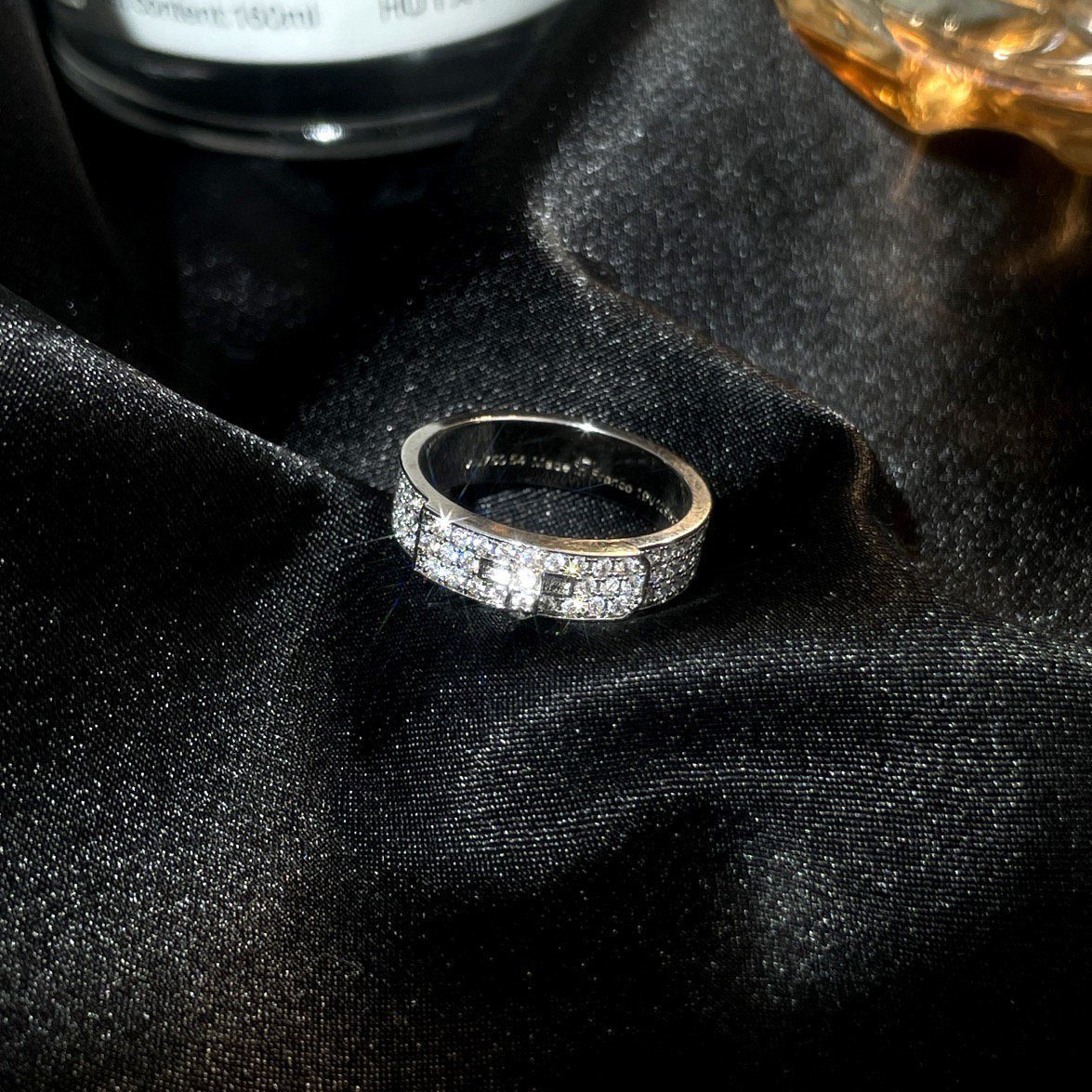 [Elara]KELLY SILVER DIAMOND RING