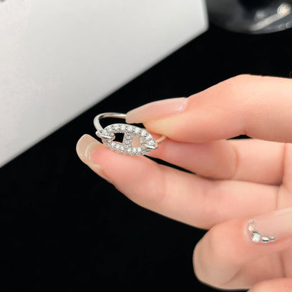 [Elara]RONDE SMALL SILVER DIAMOND RING
