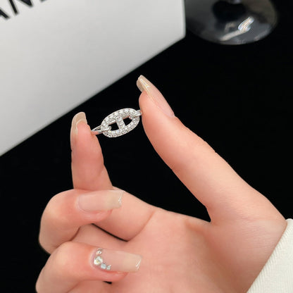 [Elara]RONDE SMALL SILVER DIAMOND RING